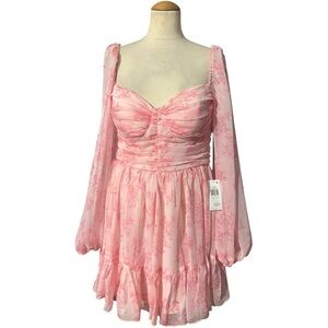 B.Darlin Sweetheart Longsleeve Mini Dress NWT Blush Pink Size 15/16